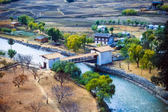 The Rinpung Dzong and the Nemi Zam Bridge