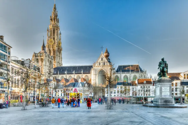 The Cathedral of Our Lady and the Rubens Monument