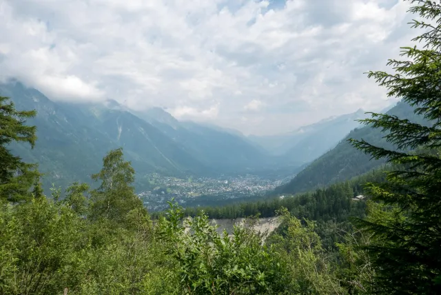 Blick ins Tal von Charmonix