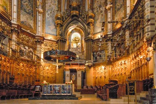 In the basilica of the Benedictine monastery of Santa Maria de Montserrat