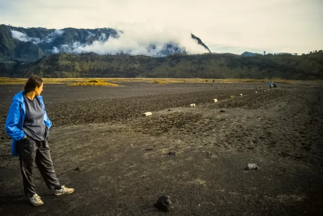 Karin in the Bromo plain