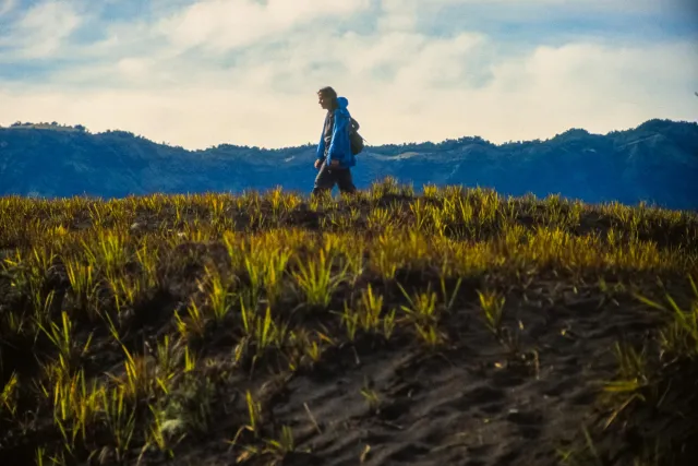 Karin in the Bromo plain