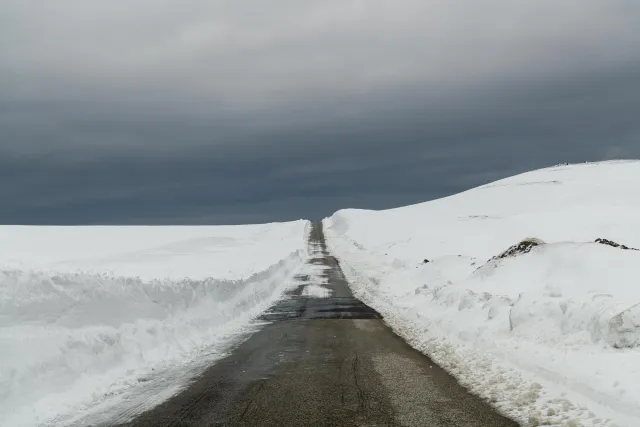 Die letzten Kilometer zum Nordkap über Schnee und Eis