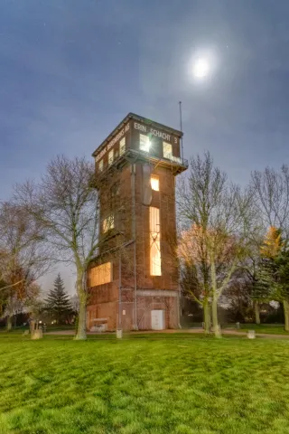 Hammerhead tower above the weather shaft 3 in the Schwerin district