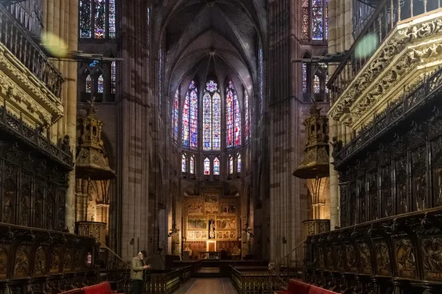 Die Kathedrale von León in Spanien