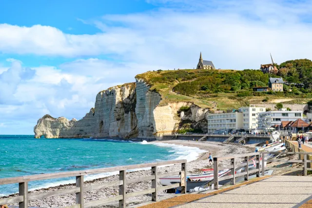 The chalk cliffs of Étretat