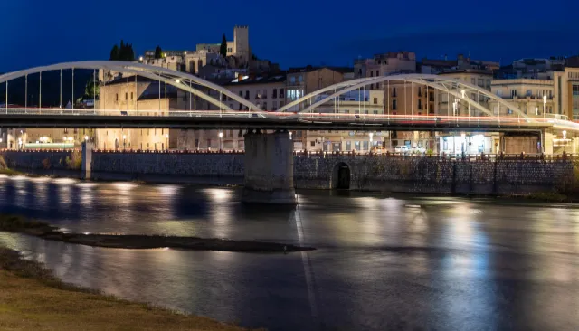 Castillo de la Suda and the Cathedral of Tortosa over the River L'Ebre