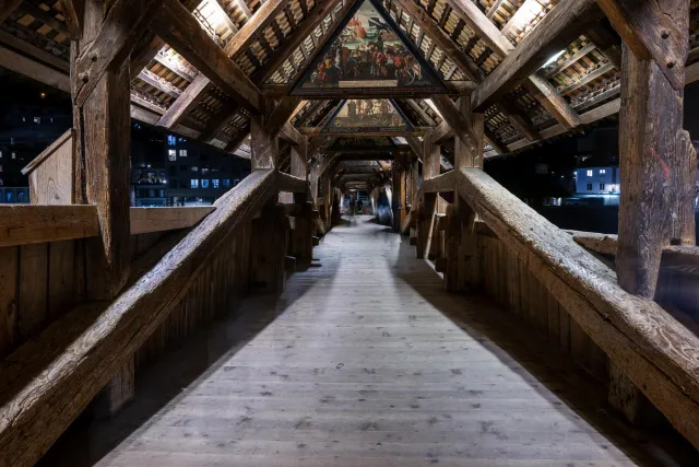 The gable paintings of the Dance of Death of the Spreuer Bridge over the Reuss